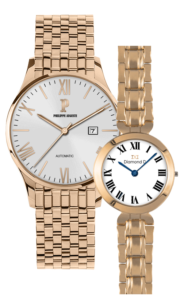Đồng hồ Philippe Auguste PA5001D + Diamond D DD6016D